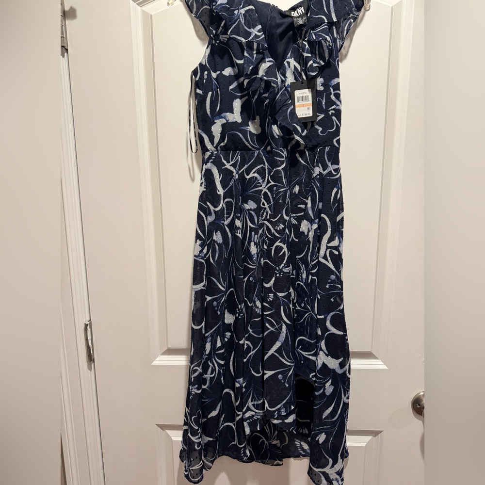 DKNY Midi Dress Assymetric Size 2 NWT